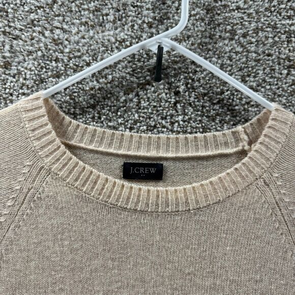 J Crew Sweater Mens Extra Large Beige Lambswool Pullover Knit Long Sleeve Adult - Picture 2 of 13